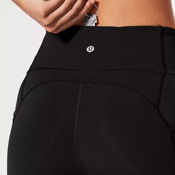 Lululemon All the Right Places High-Rise Cord Waist Crop 23” Pockets Sz 6 Black - Picture 2 of 8
